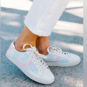 Soludos Ibiza Classic Tie Dye Sneaker *White/Multi color Size: 8.5 like new